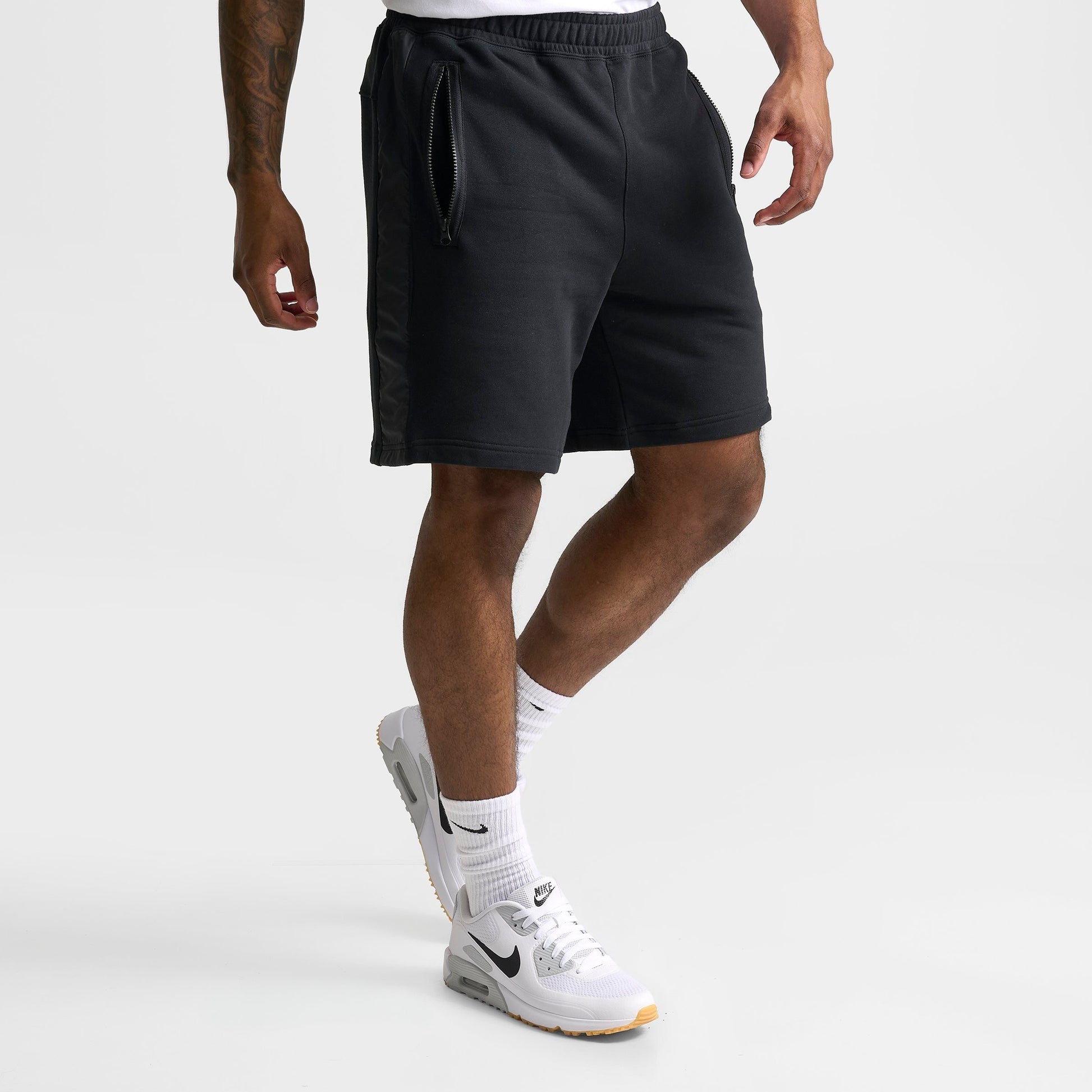 Men's Nike Sportswear Air Max Fleece Shorts - Black/Black/White