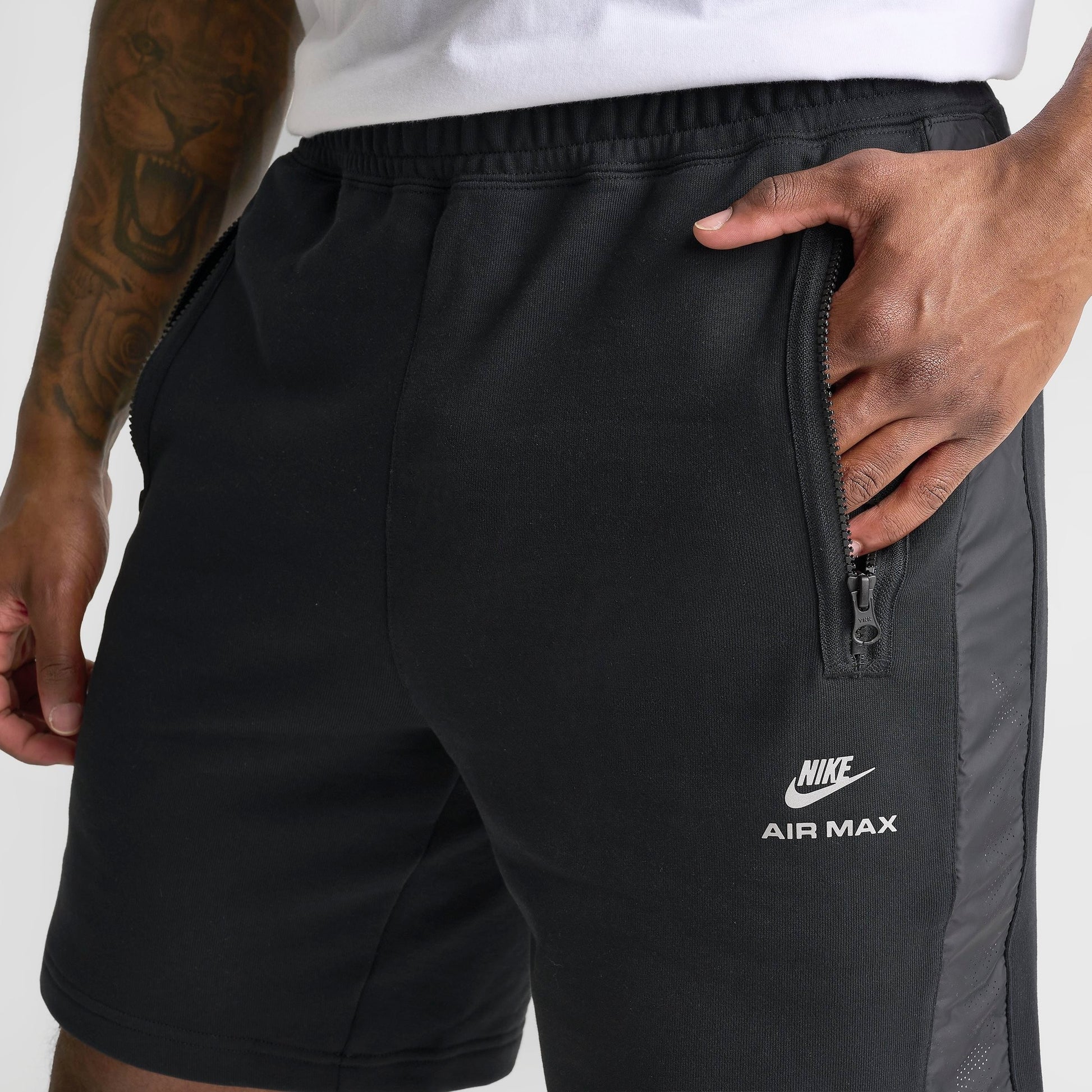 Men's Nike Sportswear Air Max Fleece Shorts - Black/Black/White