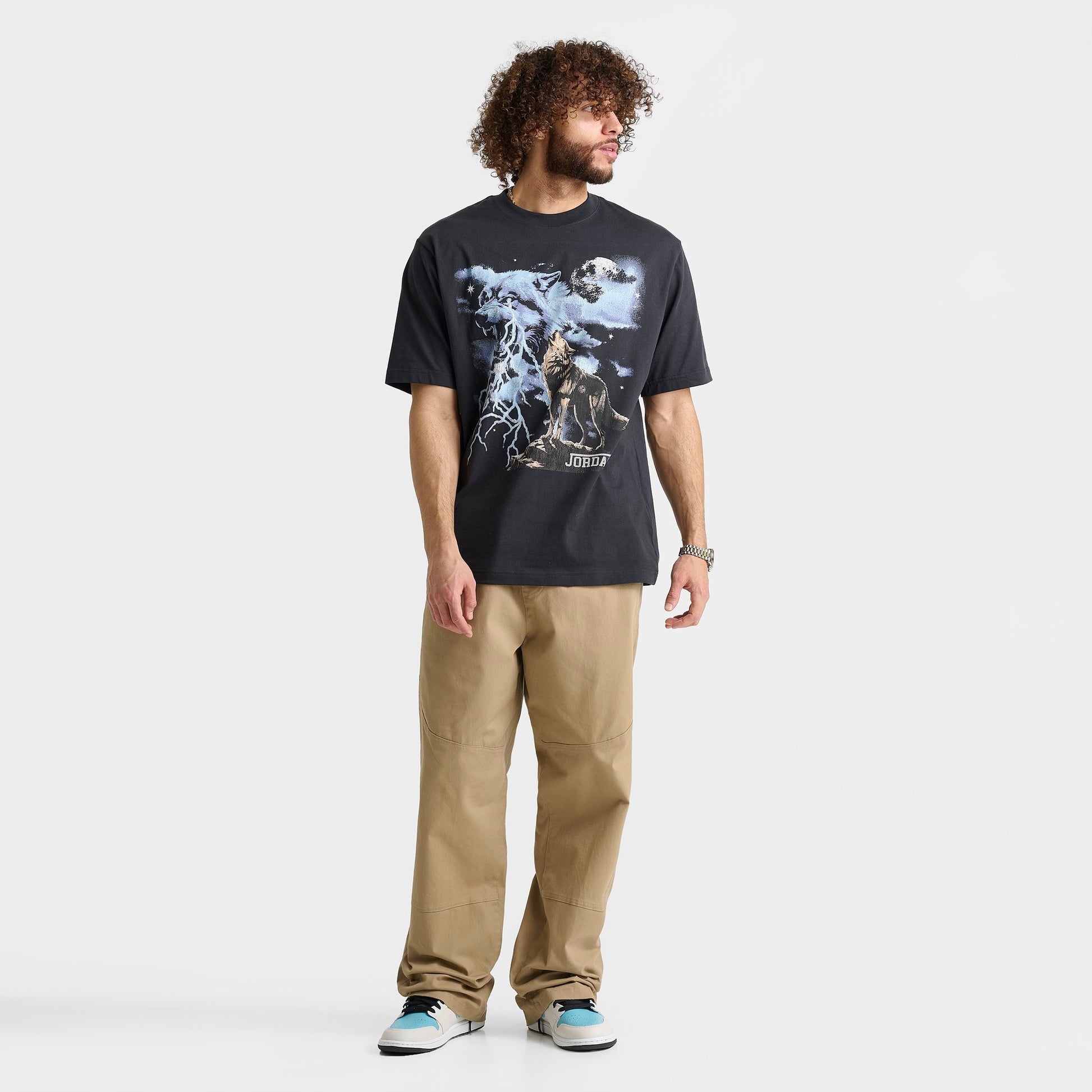 Men's Jordan Howl Graphic T-Shirt - Off Noir