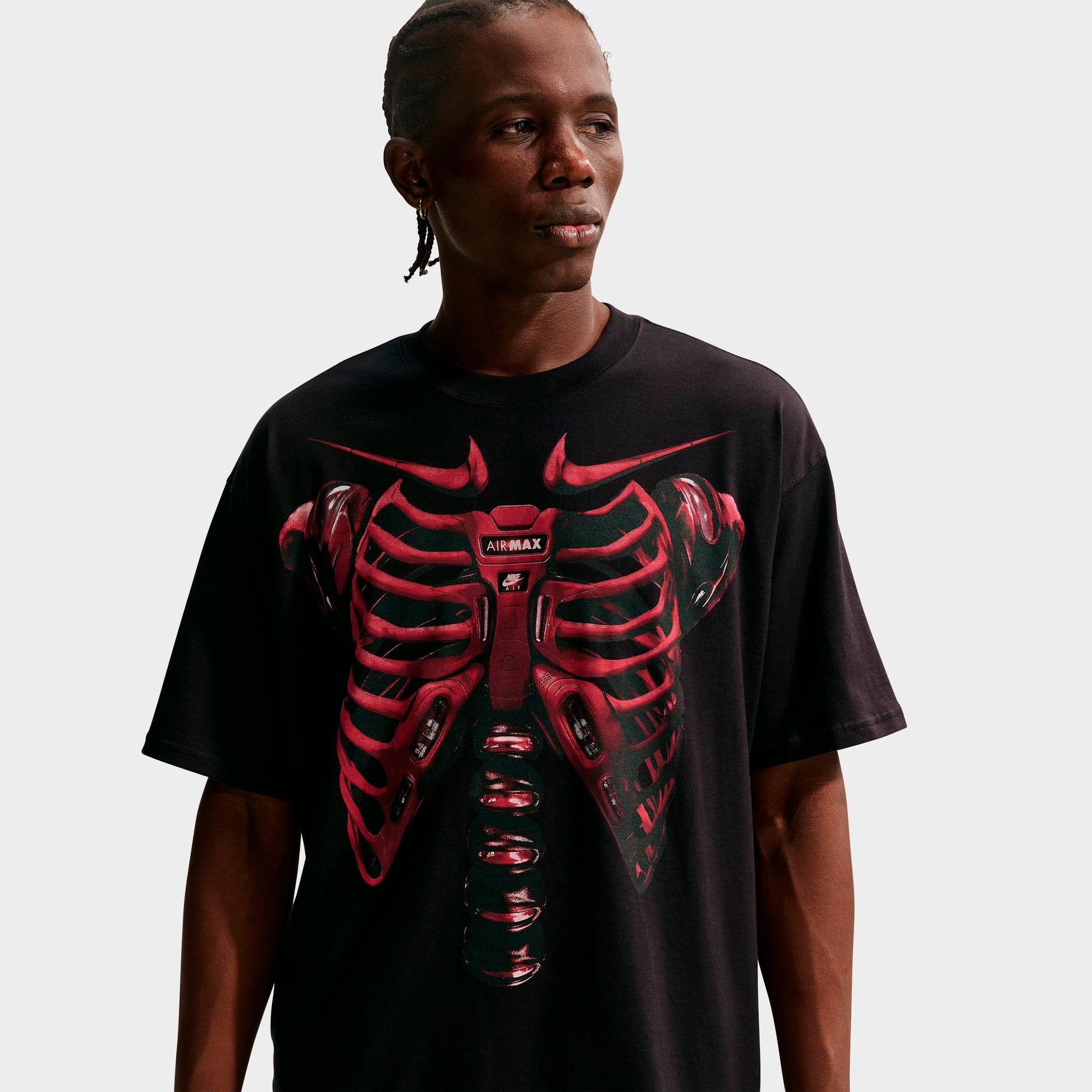 Men's Nike Sportswear Anatomy of Air Graphic T-Shirt - Black/Team Crimson