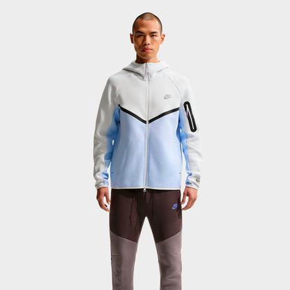 Men's Nike Tech Fleece Air Max Full-Zip Windrunner Jacket - Off White/Hydrogen Blue/Bright Violet