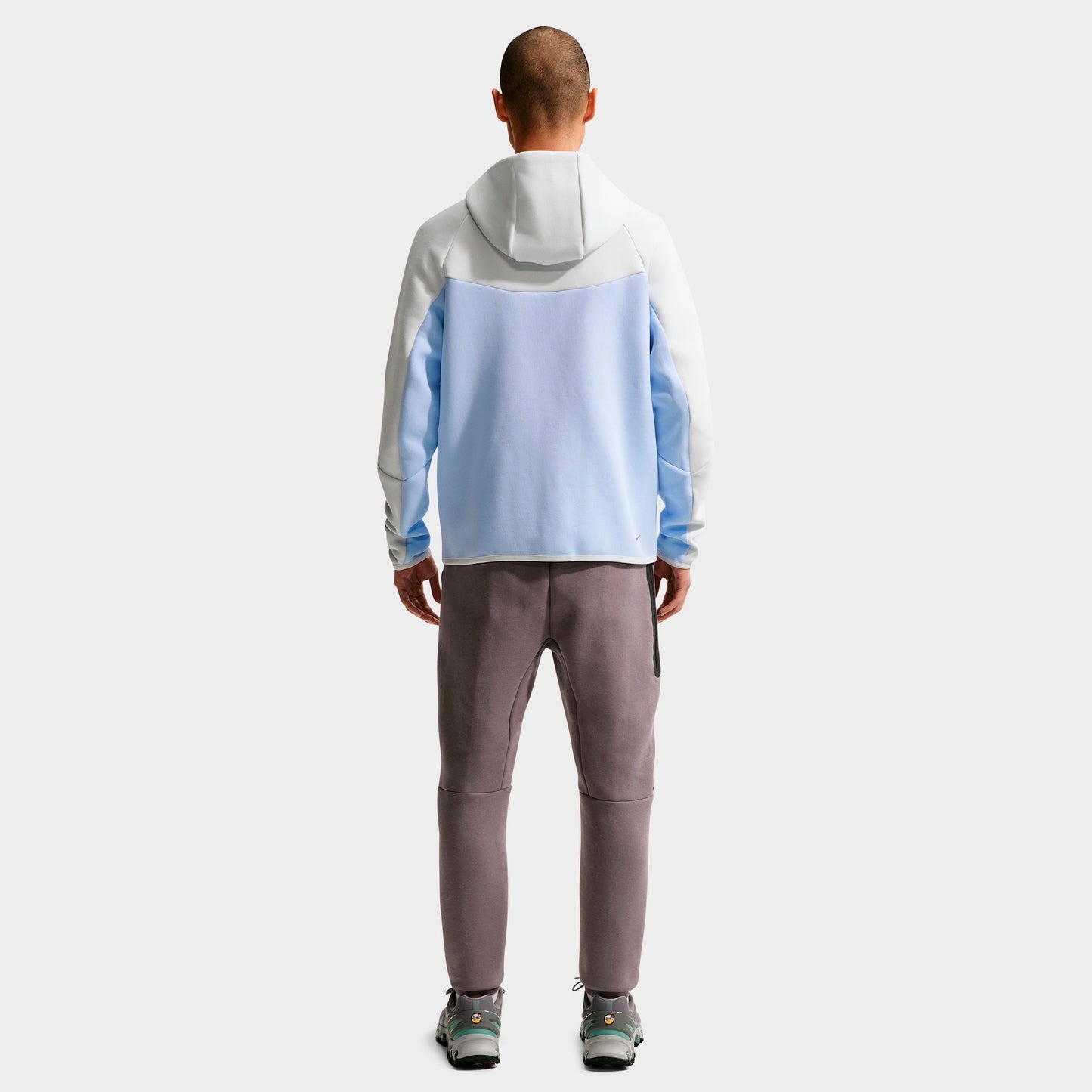 Men's Nike Tech Fleece Air Max Full-Zip Windrunner Jacket - Off White/Hydrogen Blue/Bright Violet
