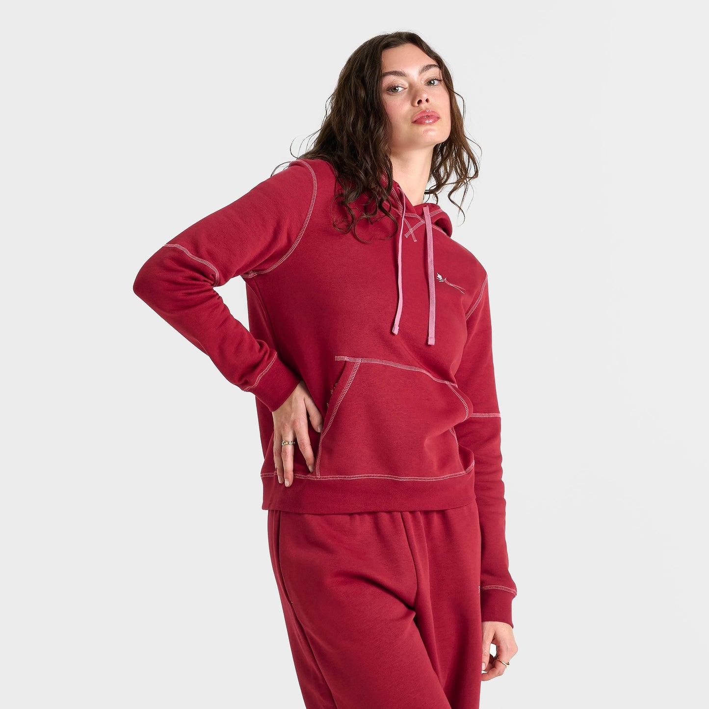Women's Nike Sportswear Club Fleece Hoodie - Team Crimson/Peony