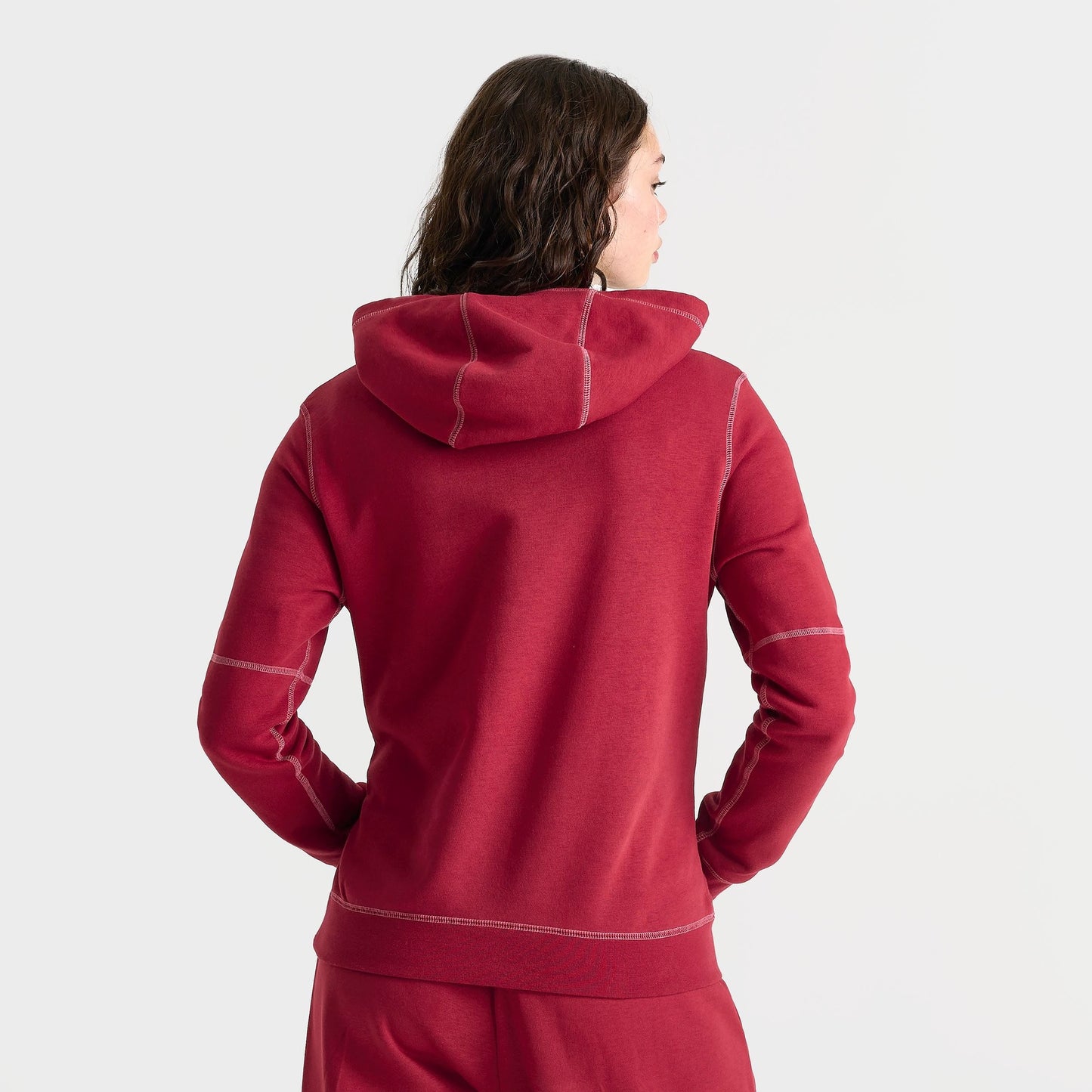 Women's Nike Sportswear Club Fleece Hoodie - Team Crimson/Peony