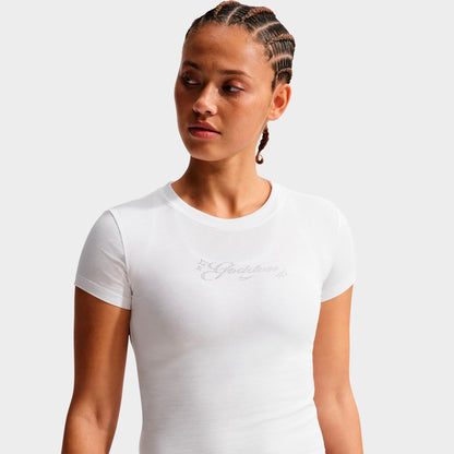 Women's Nike Sportswear Chill Knit Goddess Slim Cropped T-Shirt - White
