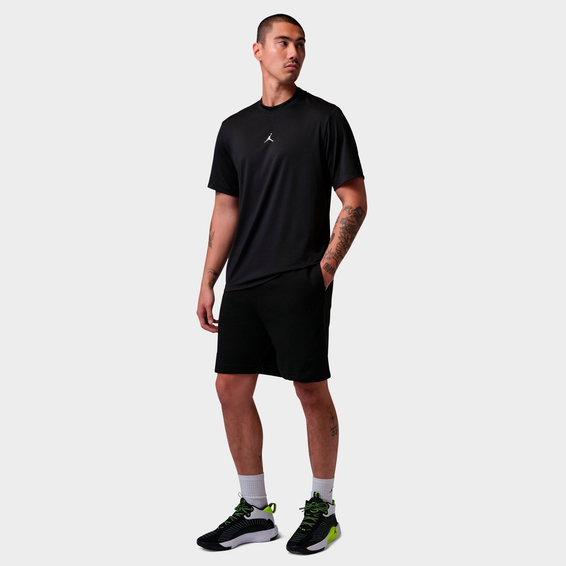 Men's Jordan Sport Hoop Fleece Shorts - Black/Clear