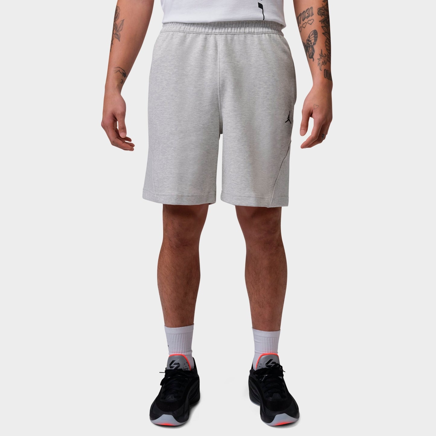 Men's Jordan Sport Hoop Fleece Shorts - Grey Heather/Pale Grey/Black
