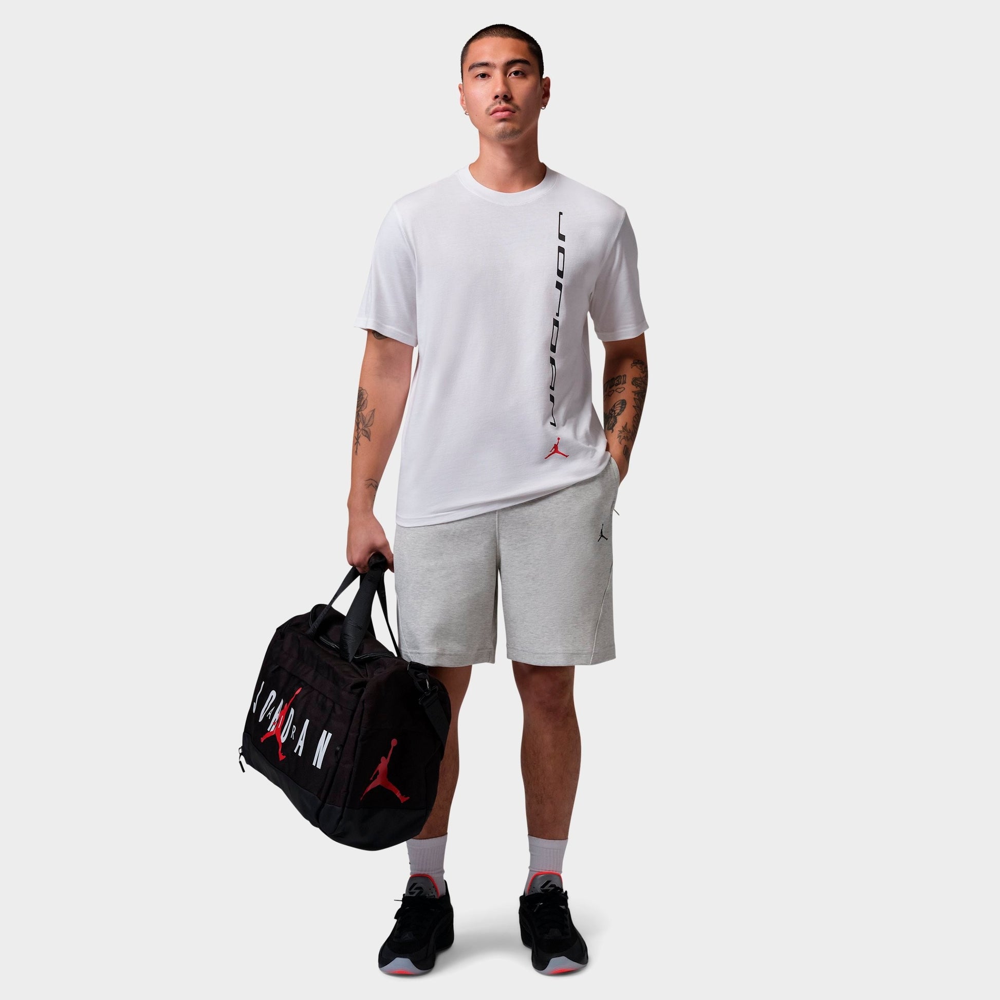 Men's Jordan Sport Hoop Fleece Shorts - Grey Heather/Pale Grey/Black