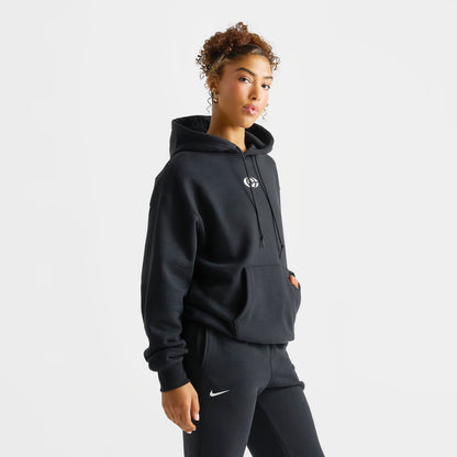 Women's Nike Caitlin Clark Premium Fleece Pullover Hoodie - Black/Sail