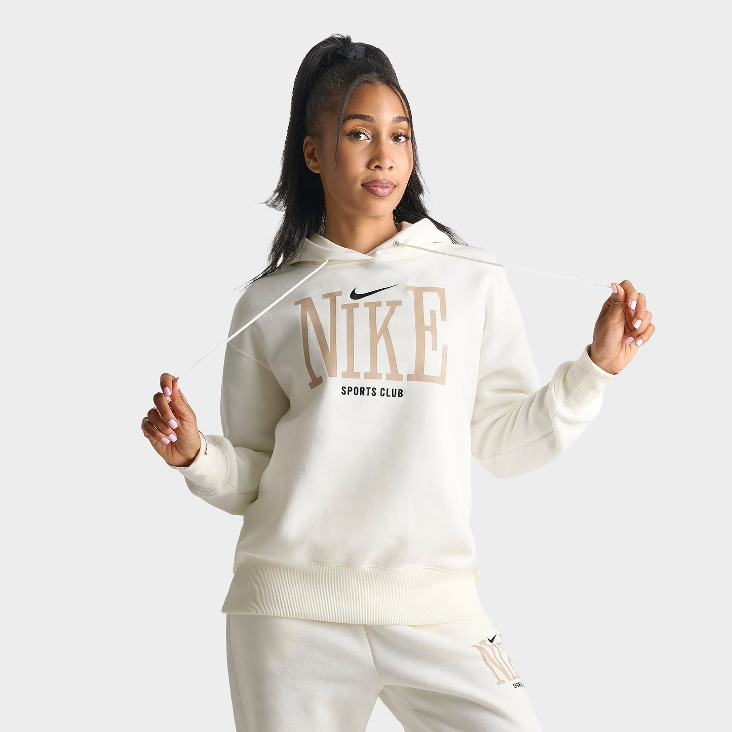 Women's Nike Sportswear Phoenix Fleece Oversized Pullover Hoodie - Sail/Black