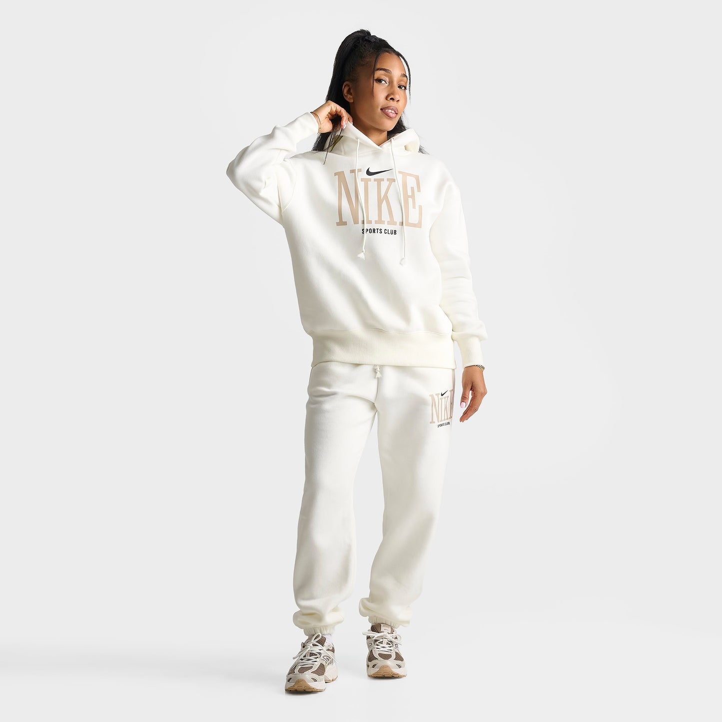 Women's Nike Sportswear Phoenix Fleece Oversized Pullover Hoodie - Sail/Black