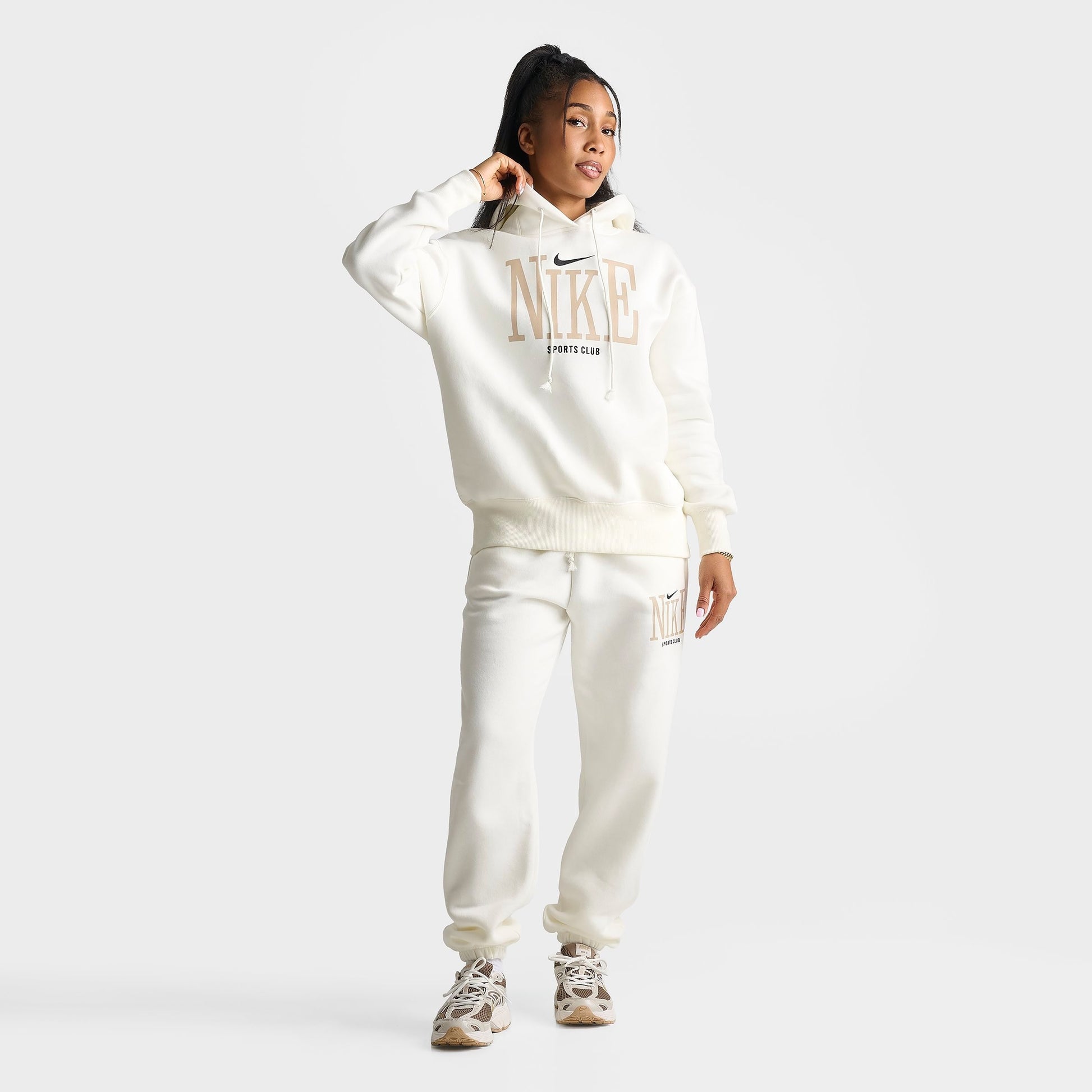 Women's Nike Sportswear Phoenix Fleece Oversized Pullover Hoodie - Sail/Black