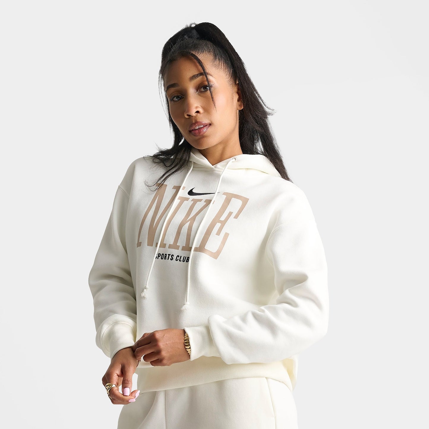 Women's Nike Sportswear Phoenix Fleece Oversized Pullover Hoodie - Sail/Black