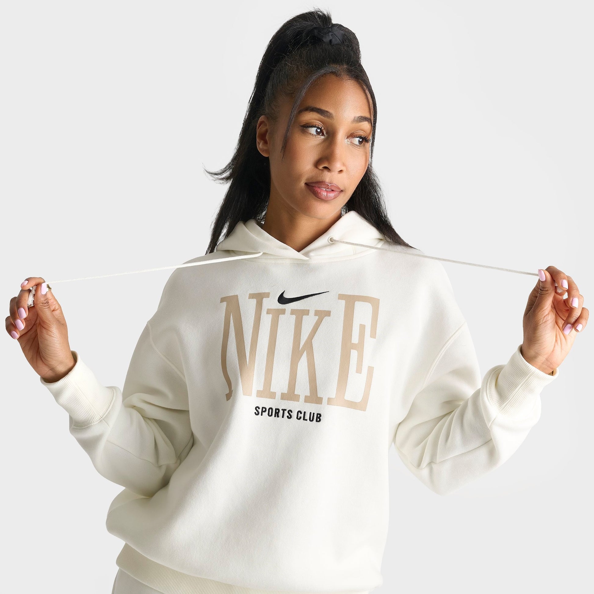 Women's Nike Sportswear Phoenix Fleece Oversized Pullover Hoodie - Sail/Black