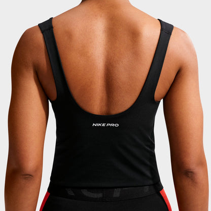 Women's Nike Pro Sculpt Medium-Support Padded Bra Tank - Black/White