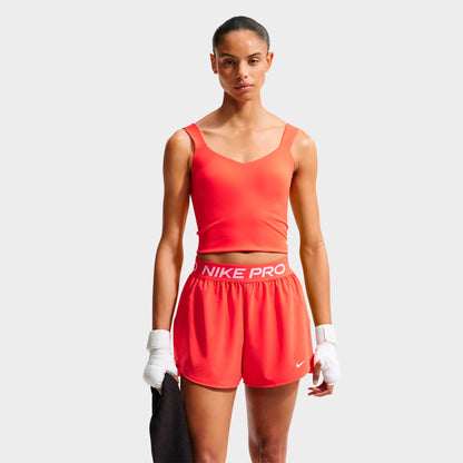 Women's Nike Pro Sculpt Medium-Support Padded Bra Tank - Light Crimson/White