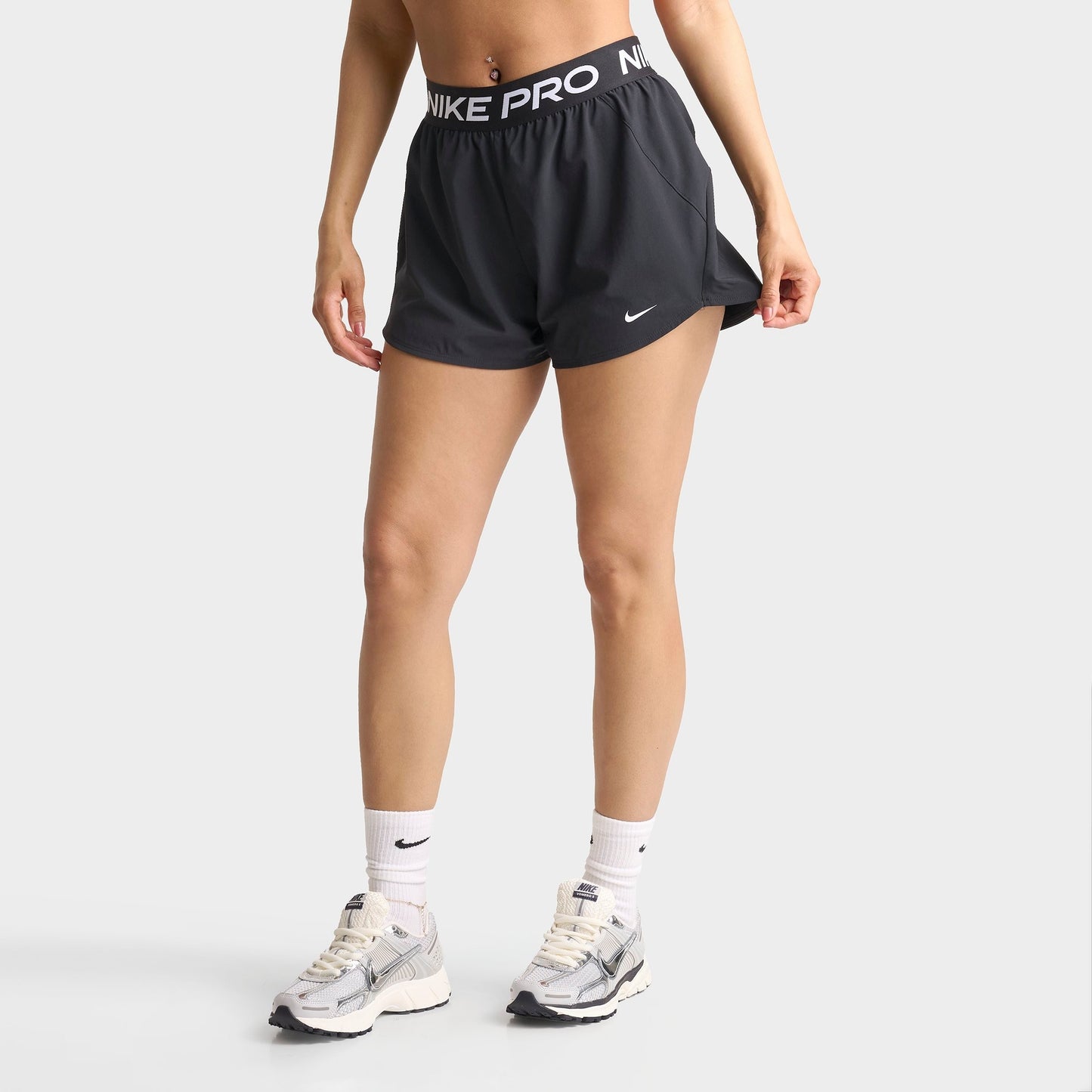 Women's Nike Pro 2-in-1 Shorts - Black/White
