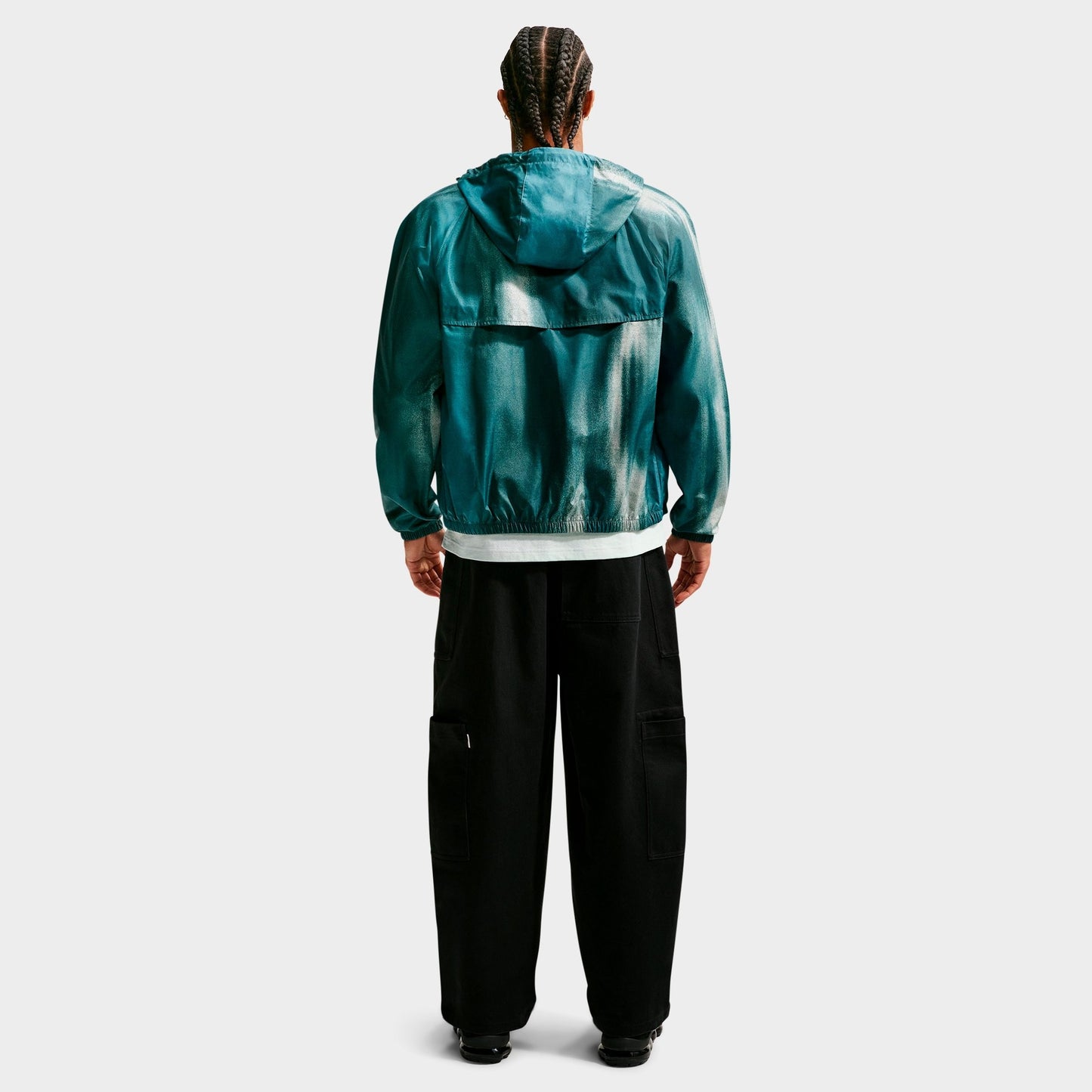 Men's Nike Windrunner Sunset Lined Jacket - Mineral Slate/White