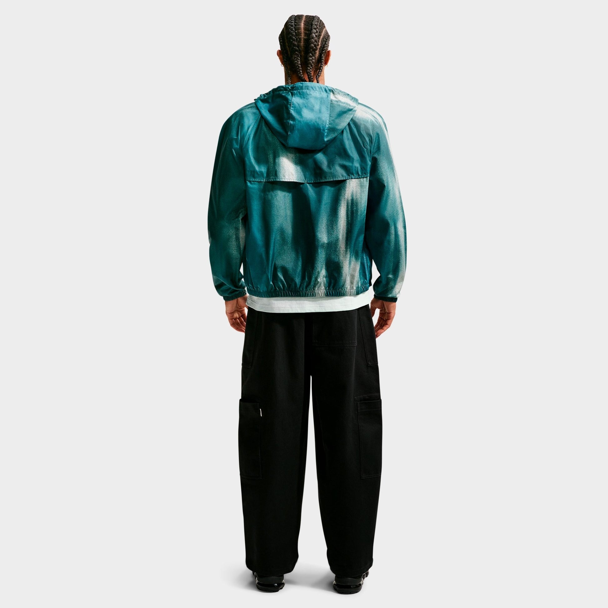 Men's Nike Windrunner Sunset Lined Jacket - Mineral Slate/White