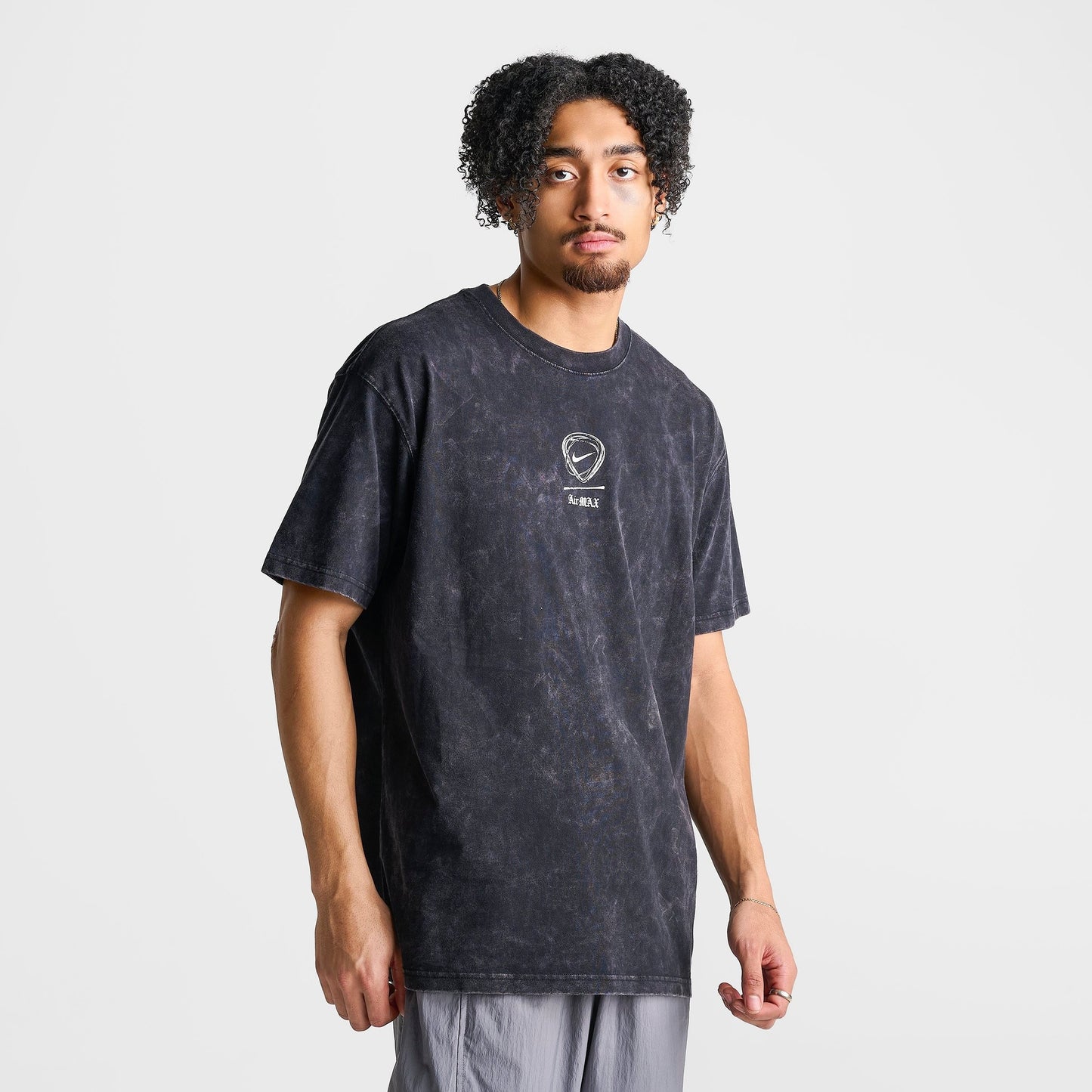 Men's Nike Sportswear Air Max No Mercy Washed T-Shirt - Black/White