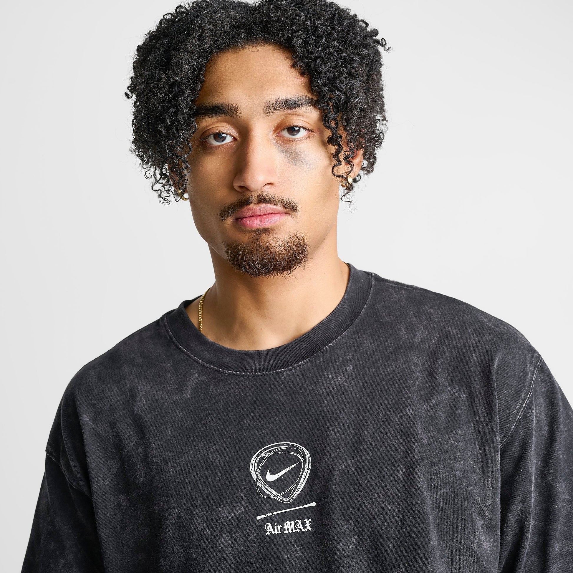 Men's Nike Sportswear Air Max No Mercy Washed T-Shirt - Black/White