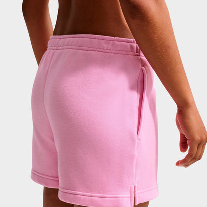 Women's Nike Studio Fleece Medium-Weight Mid-Rise Shorts - Pink Rise/Sail