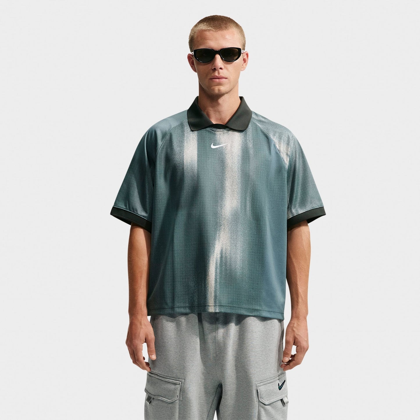 Men's Nike SB Sunset Dri-FIT Jacquard Skate Jersey - Mineral Slate