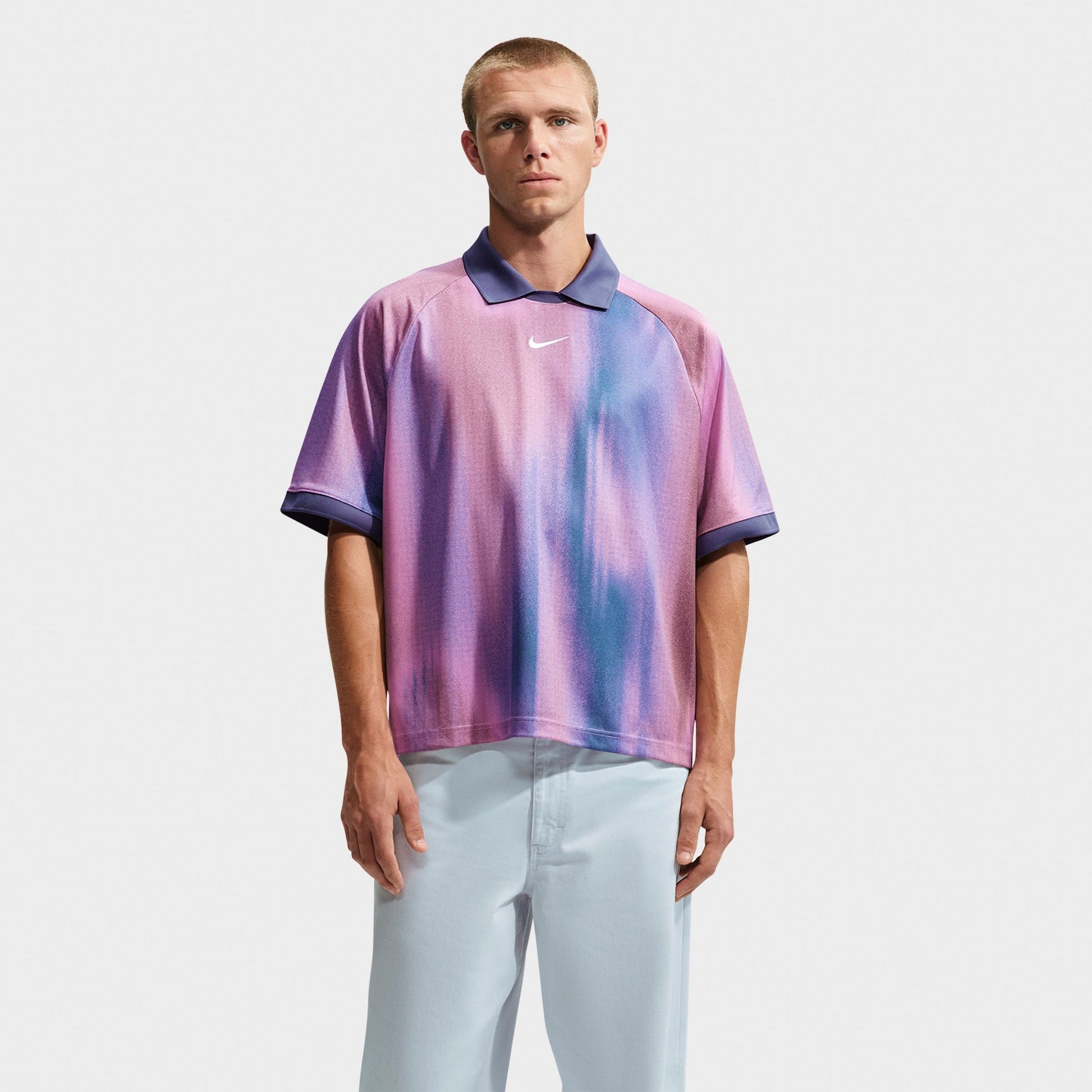 Men's Nike SB Sunset Dri-FIT Jacquard Skate Jersey - Light Magenta