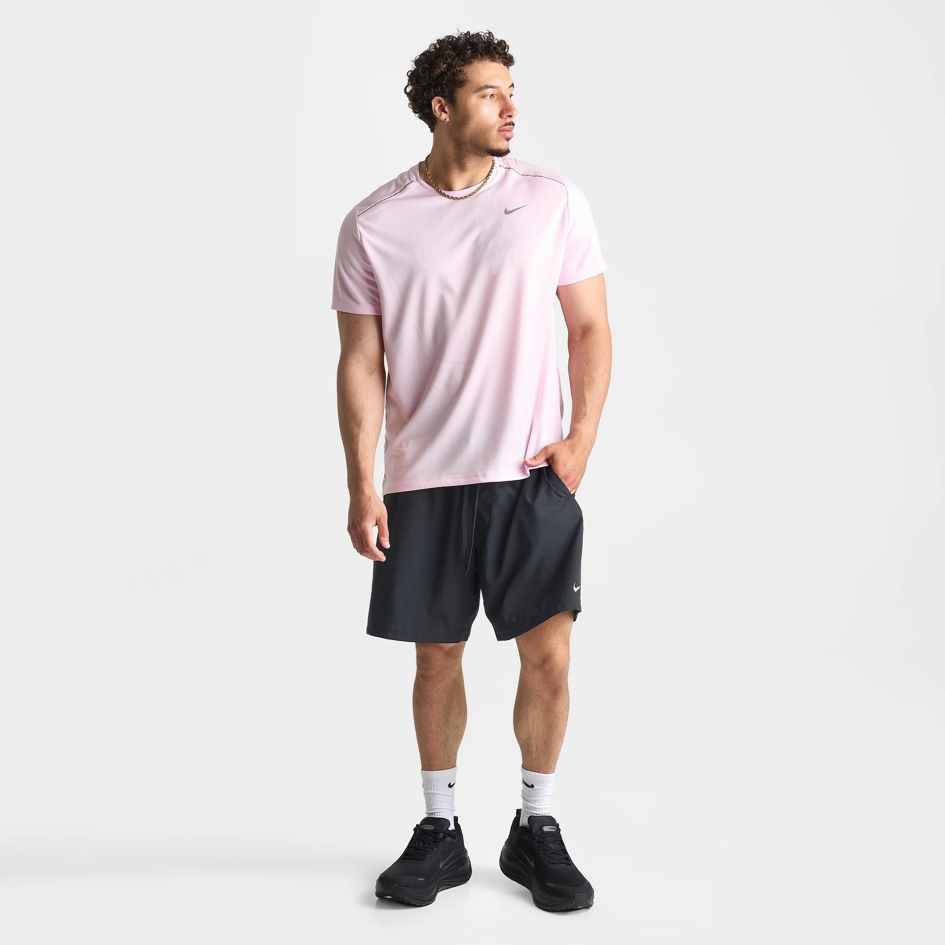 Men's Nike Miler Dri-FIT Running T-Shirt - Pink Foam