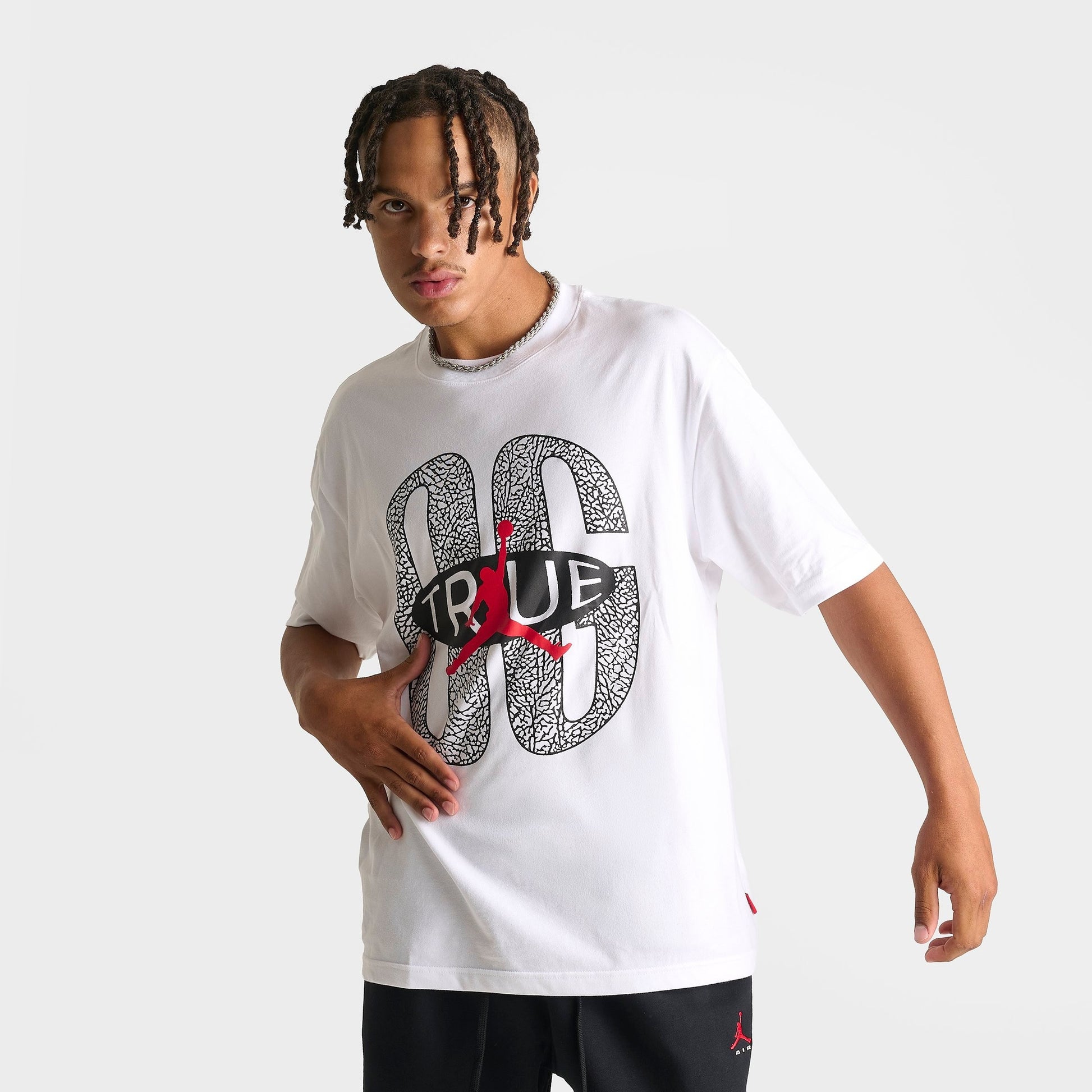 Men's Jordan Brooklyn True OG Graphic T-Shirt - White