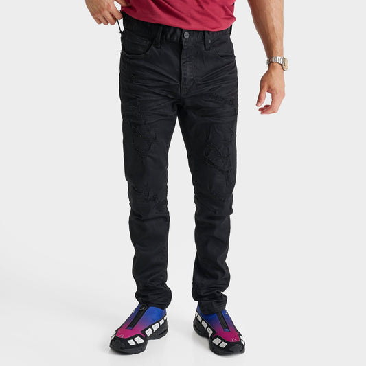 Men's Smoke Rise Slim Waxed Denim Jeans - Black