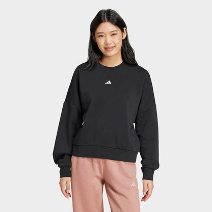 Women's adidas Sportswear Essentials Small Logo Feel Cozy Sweatshirt - Black/White