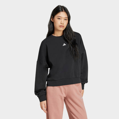 Women's adidas Sportswear Essentials Small Logo Feel Cozy Sweatshirt - Black/White
