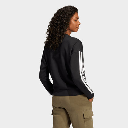 Women's adidas Essentials 3-Stripes Fleece Sweatshirt - Black/White