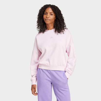 Women's adidas Sportswear Essentials Small Logo Feel Cozy Sweatshirt - Clear Pink/White