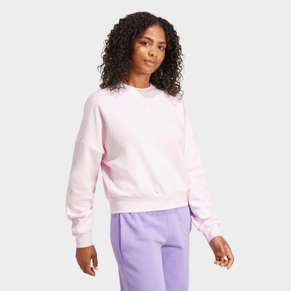Women's adidas Sportswear Essentials Small Logo Feel Cozy Sweatshirt - Clear Pink/White