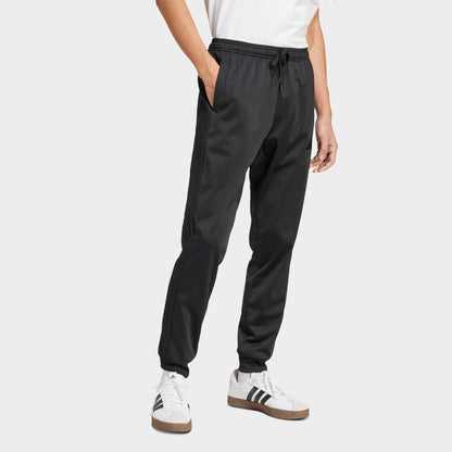 Men's adidas 3-Stripes Tricot Tapered Track Pants - Black/Black