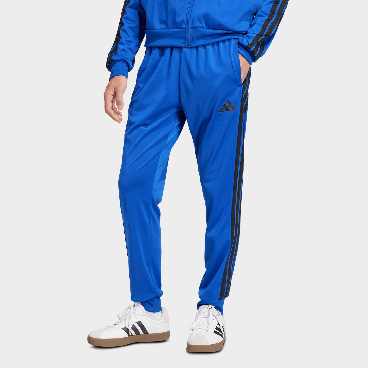Men's adidas 3-Stripes Tricot Tapered Track Pants - Team Royal Blue