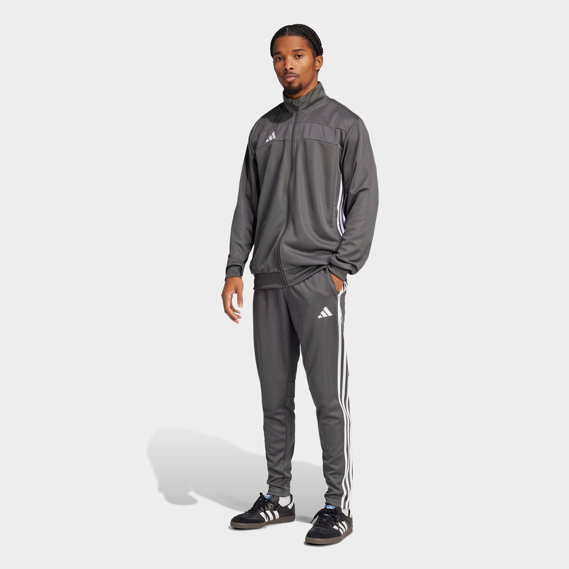 Men's adidas Tiro 25 Essentials Training Pants - Grey/White