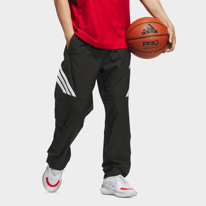 Men's adidas Crazy Lite Woven Basketball Pants - Black/White