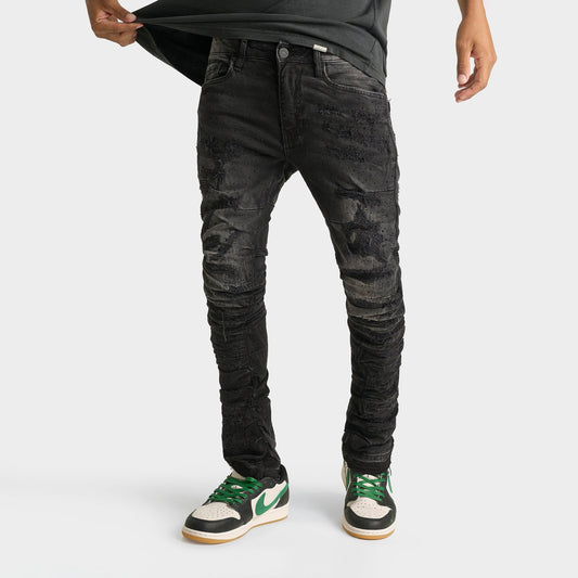 Men's Jordan Craig Rhinestone Slim Denim Jeans - Grey Wash