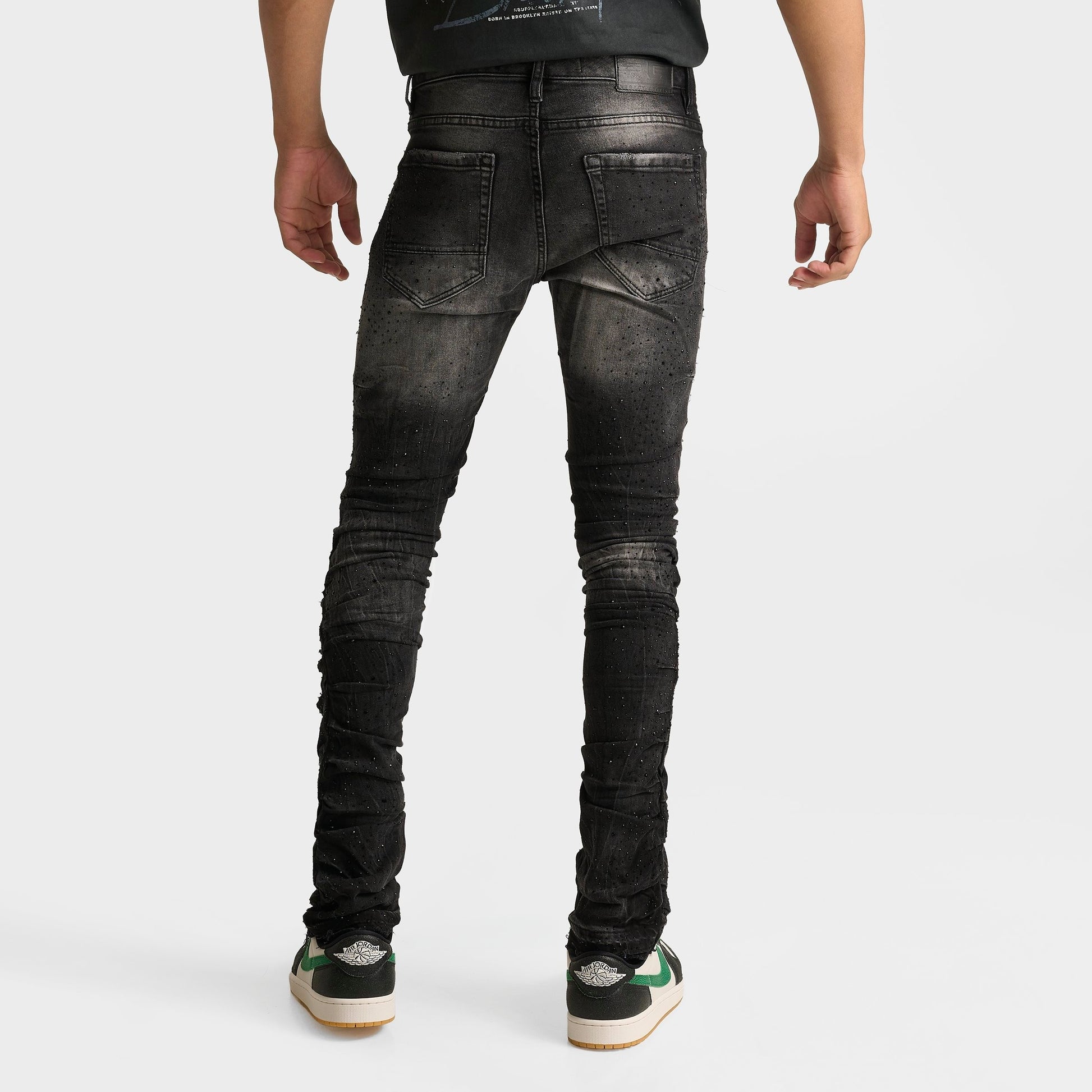 Men's Jordan Craig Rhinestone Slim Denim Jeans - Grey Wash