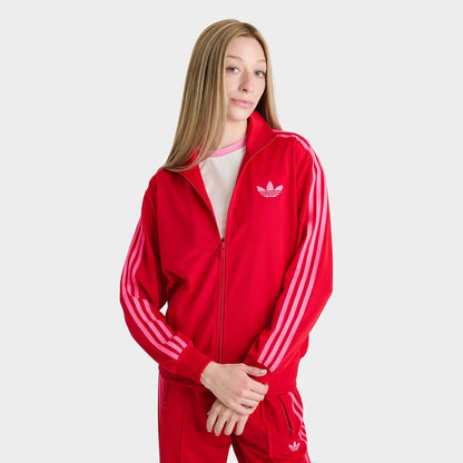 Women's adidas Originals adicolor Classic Firebird Loose Track Top - Better Scarlet/Lucid Pink