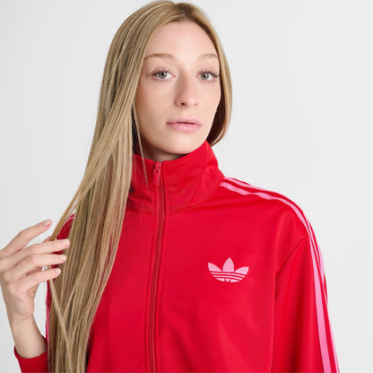 Women's adidas Originals adicolor Classic Firebird Loose Track Top - Better Scarlet/Lucid Pink