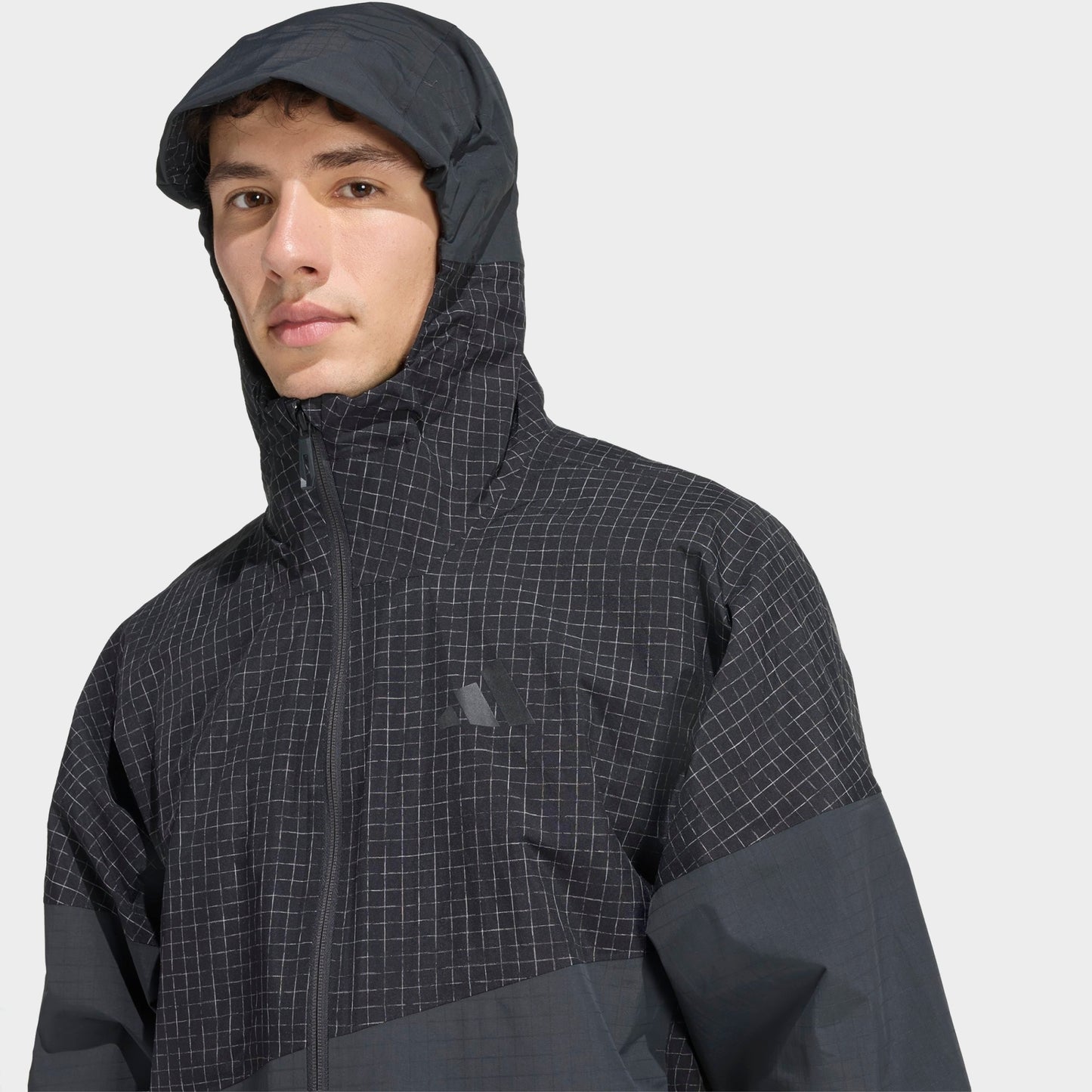 Men's adidas TERREX XPloric 2 Layer Climaproof Hiking Jacket - Black/Carbon