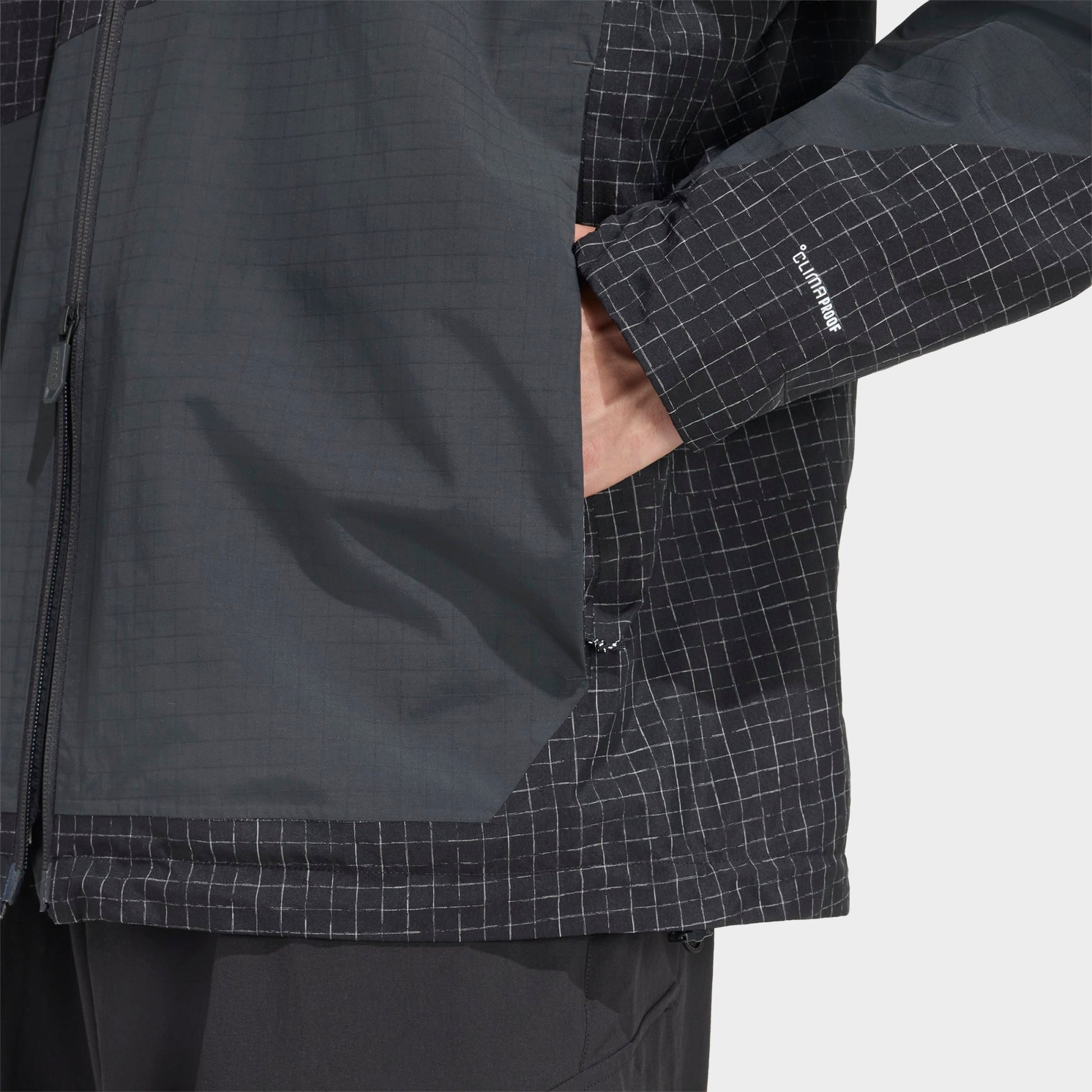 Men's adidas TERREX XPloric 2 Layer Climaproof Hiking Jacket - Black/Carbon