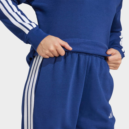 Women's adidas Essentials 3-Stripes Fleece Sweatshirt - Dark Blue/White