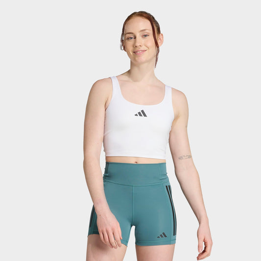 Women's adidas Power Light-Support Padded Sports Bra Tank Top - White