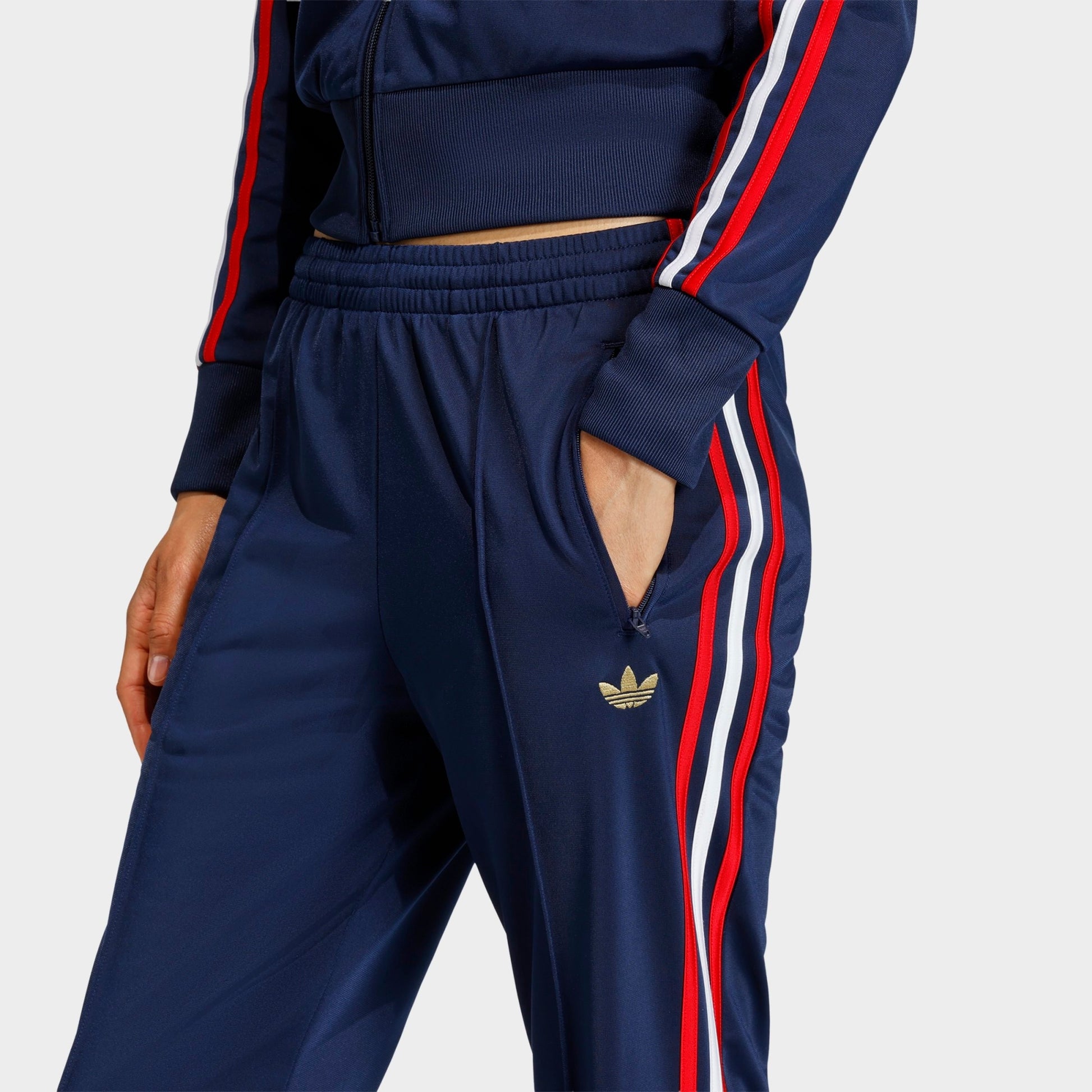 Women's adidas Originals Firebird Classic Track Pants - Night Indigo/Better Scarlet/White