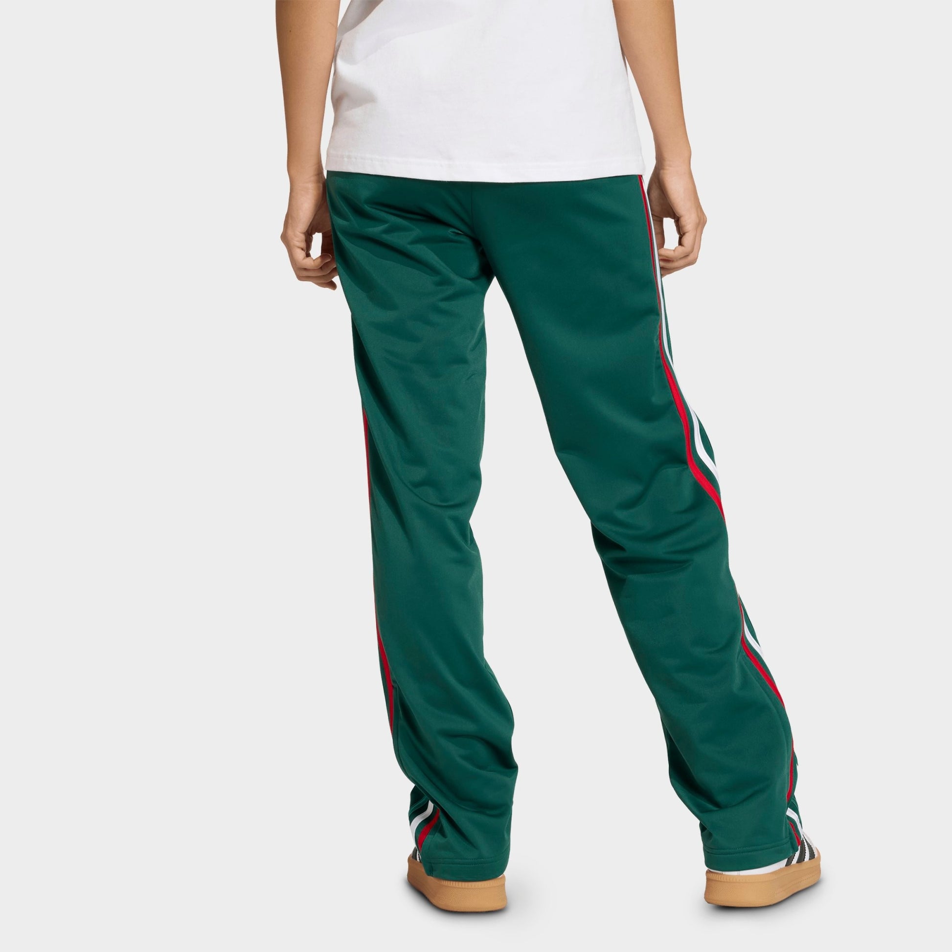 Women's adidas Originals Firebird Classic Track Pants - Team Dark Green/Bold Green/White/Better Scarlet